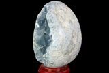 Crystal Filled Celestine (Celestite) Egg Geode - Madagascar #98841-3